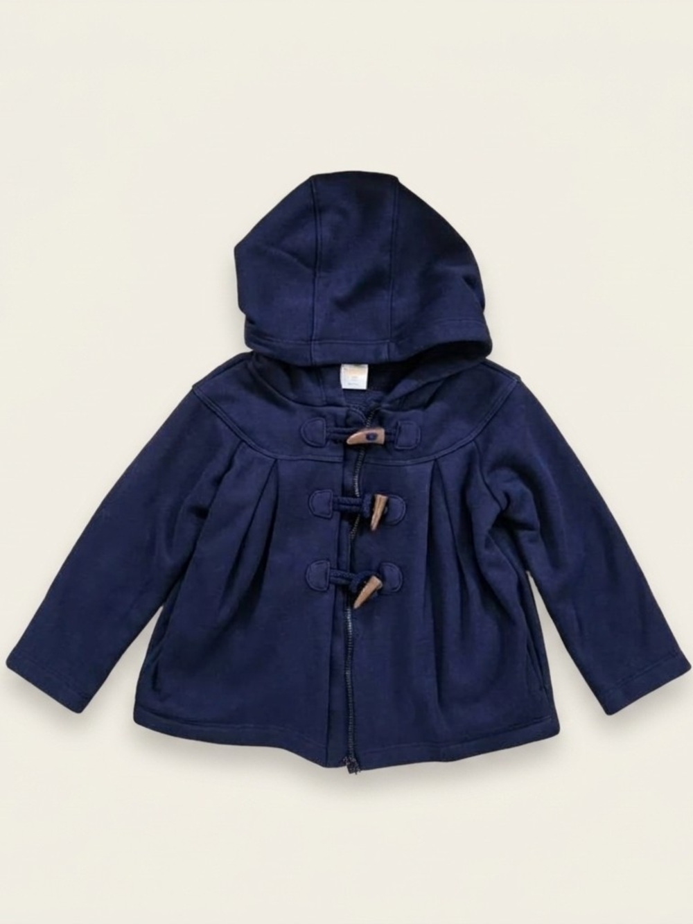 Gymboree Girls Navy Fleece Toggle Hooded Jacket 4T